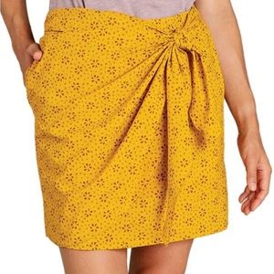 NWT Toad & Co Sunkissed wrap skirt, yellow, gold, M